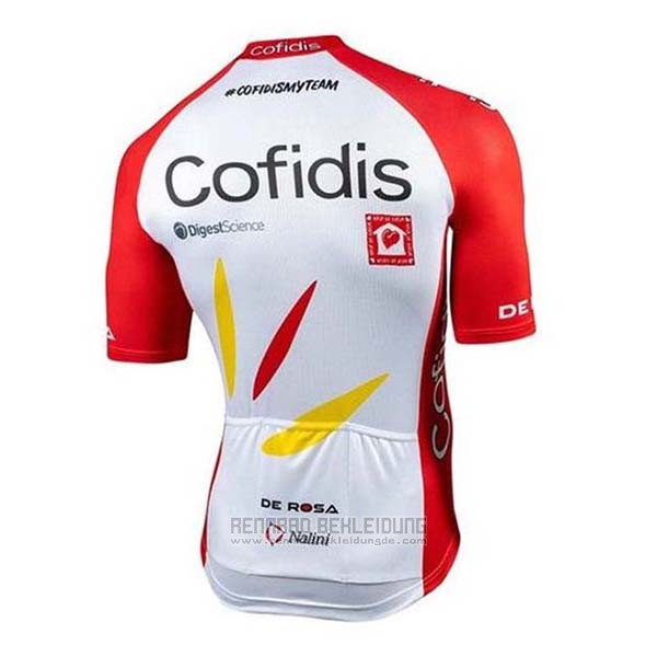 2020 Fahrradbekleidung Cofidis Rot Wei Trikot Kurzarm und Tragerhose